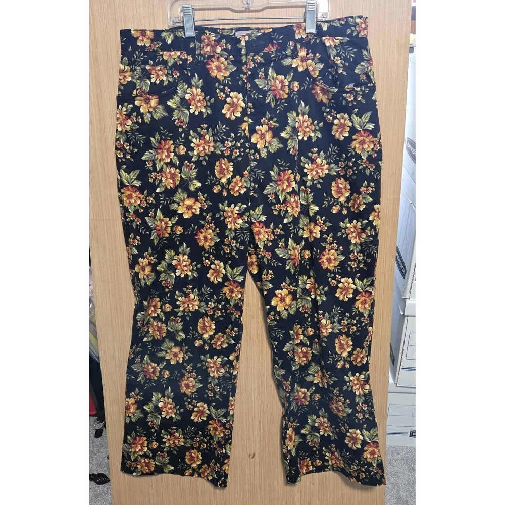 STO Sz 12 Susquehanna‎ Trail Outfitters Cropped Pants Women's  Floral Wide Leg